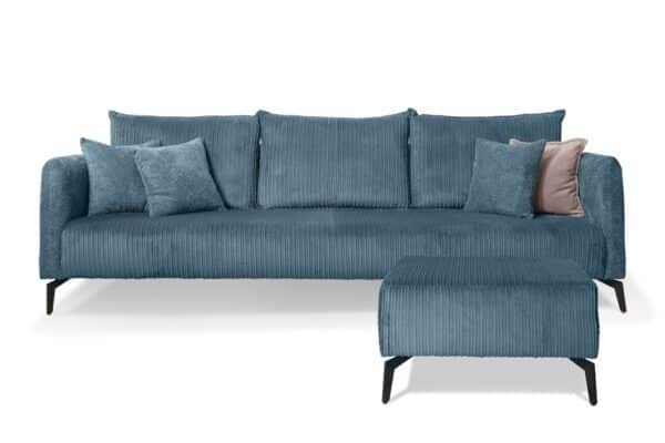 ספה תלת מפוארת + הדום דגם אודל