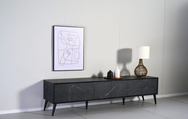 מזנון דמוי שיש שחור דגם לקסוס