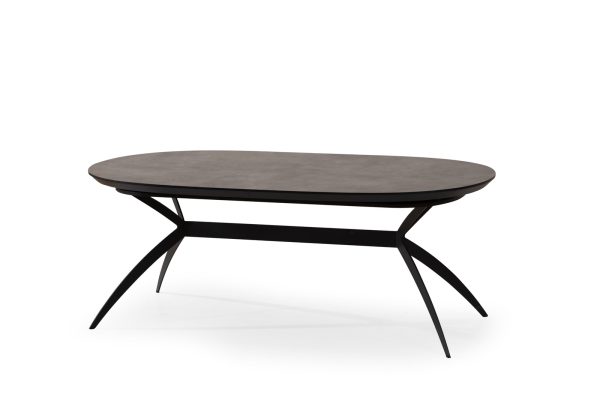 שולחן אוכל אובלי דגם סורינו דמוי בטון - 14 סועדים