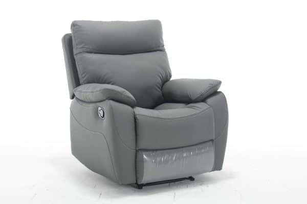 כורסת טלוויזיה נפתחת דגם פיטארו בדמוי עור אפור כהה