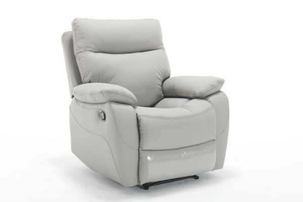 כורסת טלוויזיה נפתחת דגם פיטארו בדמוי עור אפור בהיר