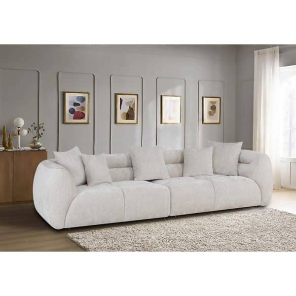 ספת רביצה מפנקת דגם פראדו בצבע שמנת