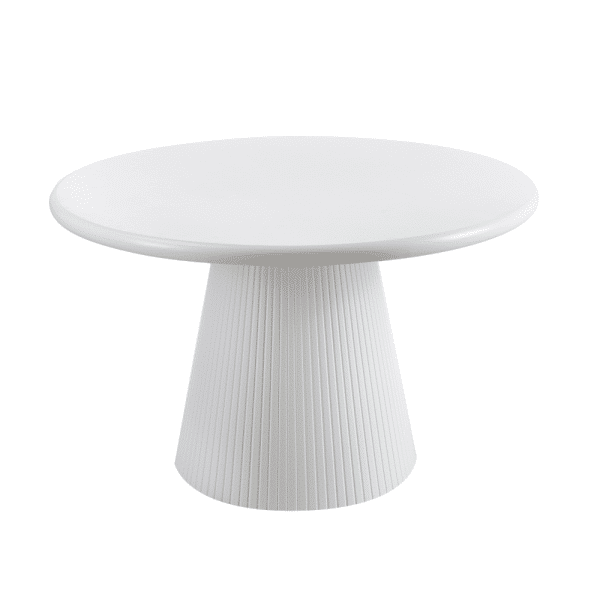 שולחן אוכל עגול דגם ראונדי בצבע לבן