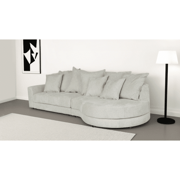 ספת רביצה פינתית עם שזלונג מעוגל דגם רילאקסו