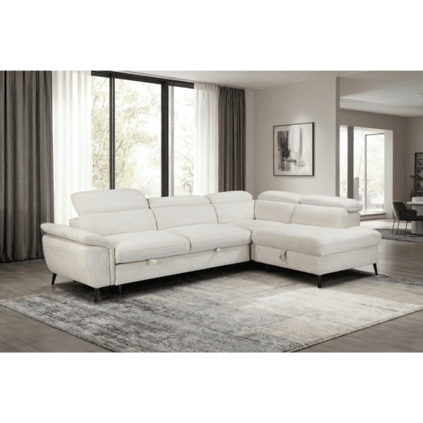 ספה נפתחת למיטה דגם סליפו בבד בז'