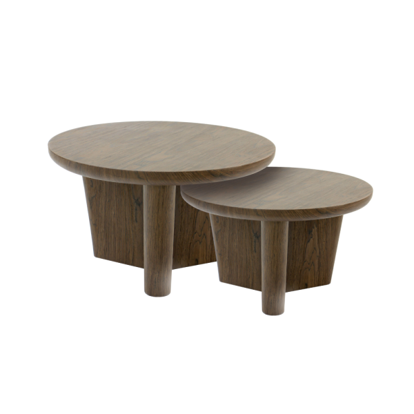 סט שולחנות מעוצבים דגם קינדו - אגוז אמריקאי